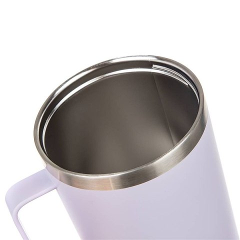 STALOWY KUBEK TERMICZNY TERMOS 1200ml Z RĄCZKĄ I SŁOMKĄ BANQUET TWAIN LILA