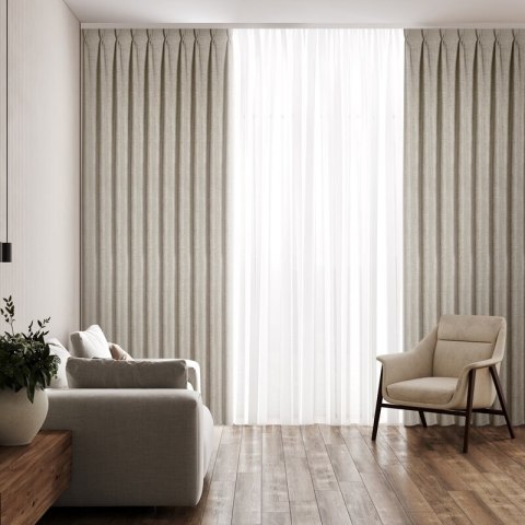 ZASŁONA GOTOWA JULA 210 X 270 CM JASNOBEŻOWY