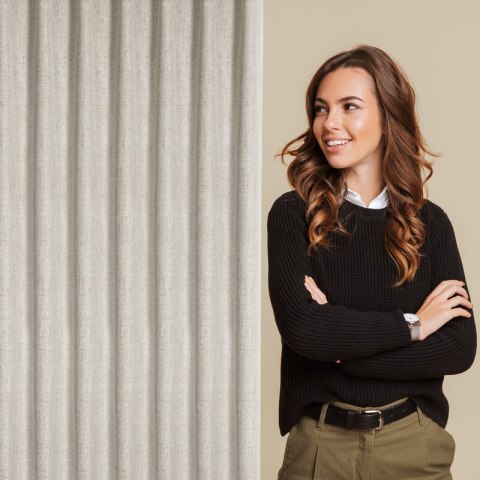 ZASŁONA GOTOWA JULA 210 X 270 CM JASNOBEŻOWY