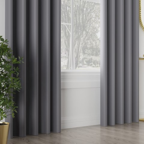 DONA Tkanina dekoracyjna typu blackout, wysokość 280cm, kolor 208 stalowy szary TD0015/TDP/208/000280/1