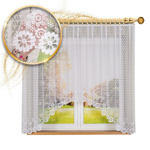 Firanka gotowa żakardowa FAUSTYNA 120x250 cm kolor biały