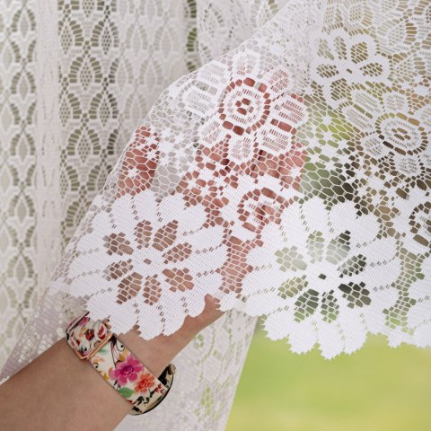 Firanka gotowa żakardowa FAUSTYNA 140x250 cm kolor biały