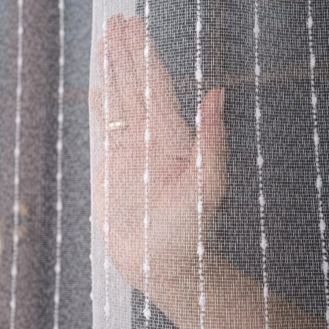 Firanka fantazyjna z puszystymi przeszyciami po całości, wysokość 320cm, kolor 001 biały 419032/OLO/005/000320/1