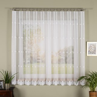 Firanka haftowana na metry FH0042 wysokość 170 cm kolor biały