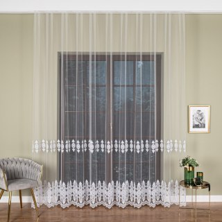 Firanka haftowana na metry FH0018 wysokość 285 cm kolor biały