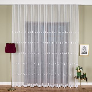 Firanka haftowana na metry FH0040 wysokość 300 cm kolor biały