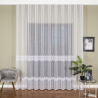 Firanka haftowana na metry FH0045 wysokość 300 cm kolor biały