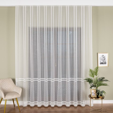 Firanka haftowana na metry FH0019 wysokość 285 cm kolor biały