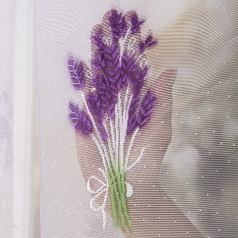 Firanka żakardowa drukowana ze wzorem po całości, wysokość 170cm, kolor 001 biały 018592/000/028/000170/1