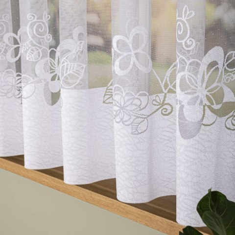 Firanka żakardowa na metry 107199 wysokość 155 cm kolor biały