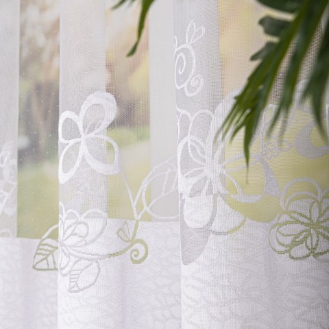 Firanka żakardowa na metry 107199 wysokość 175 cm kolor biały