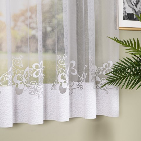 Firanka żakardowa na metry 107199 wysokość 175 cm kolor biały