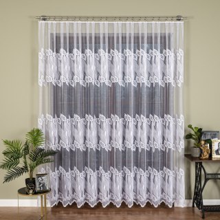 Firanka żakardowa na metry 049365 wysokość 250 cm kolor biały