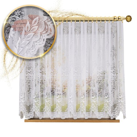 Firanka żakardowa na metry 361350 wysokość 160 cm kolor biały