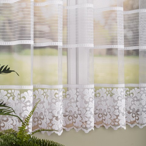 Firanka żakardowa na metry 017563 wysokość 170 cm kolor biały