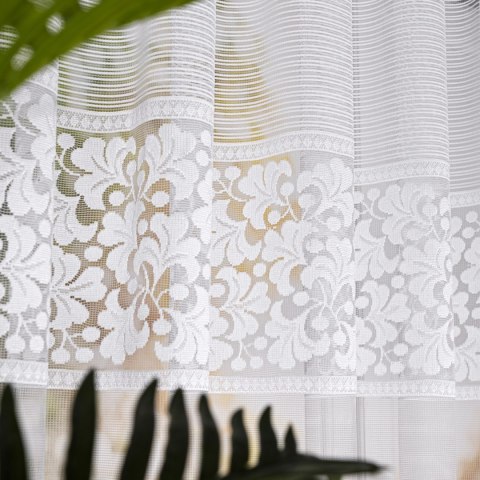 Firanka żakardowa na metry 017563 wysokość 170 cm kolor biały