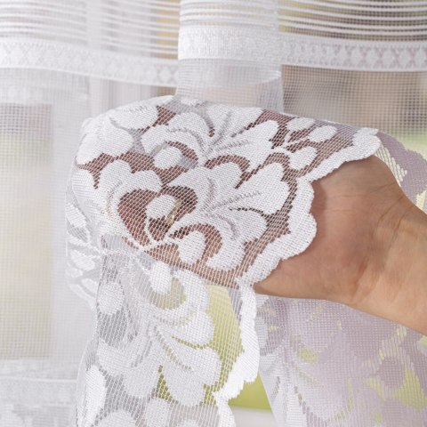 Firanka żakardowa na metry 017563 wysokość 170 cm kolor biały