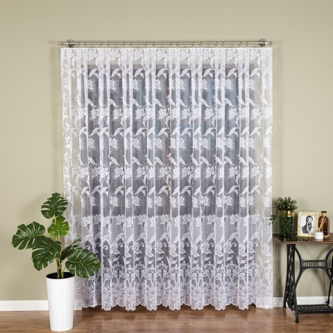 Firanka żakardowa na metry 049815 wysokość 250 cm kolor biały