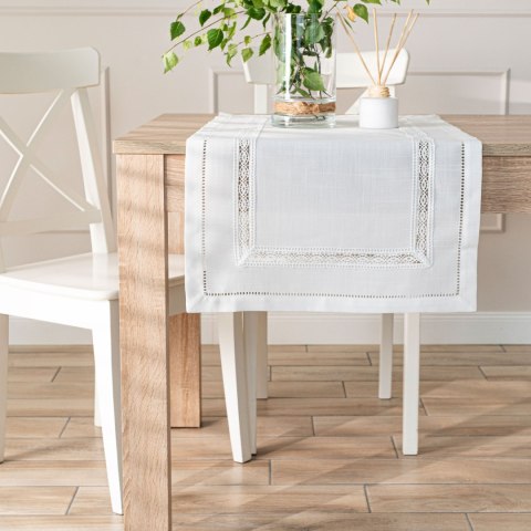 SELVIA Bieżnik z gipiurą, szerokość 38cm x wysokość 160cm, kolor 001 biały 250200/KSP/L01/038160/1