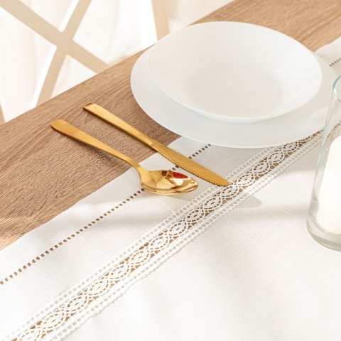 SELVIA Obrus z gipiurą, szerokość 140cm x wysokość 220cm, kolor 001 biały 250200/KSP/L01/140220/1