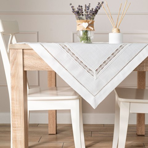 SELVIA Serweta z gipiurą, szerokość 85cm x wysokość 85cm, kolor 001 biały 250200/KSP/L01/085085/1