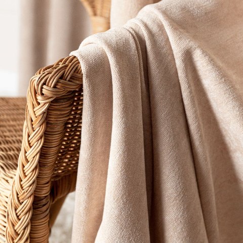 SOFT Zasłona gotowa na przelotkach, szerokość 140cm x wysokość 260cm, kolor 002 beżowy TD0035/ZGP/002/140260/1