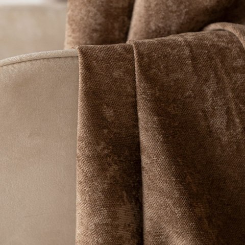 SOFT Zasłona gotowa na przelotkach, szerokość 140cm x wysokość 260cm, kolor 007 jasny brązowy TD0035/ZGP/007/140260/1