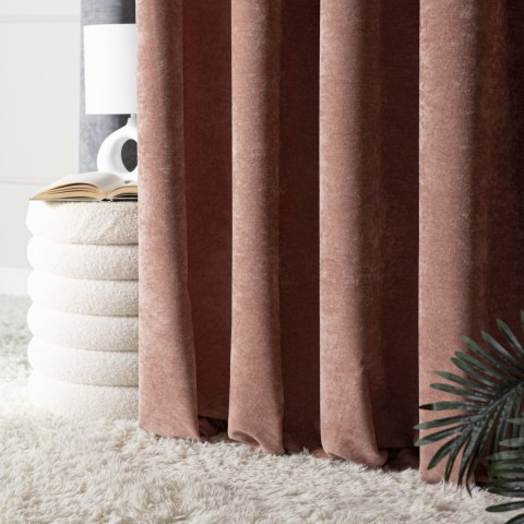 SOFT Zasłona gotowa na przelotkach, szerokość 140cm x wysokość 260cm, kolor 015 pudrowy różowy TD0035/ZGP/015/140260/1