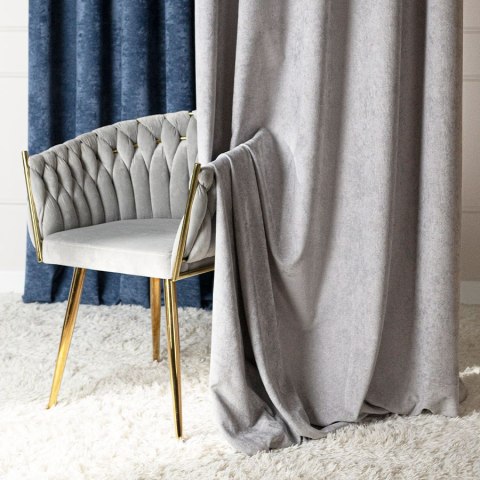 SOFT Zasłona gotowa na przelotkach, szerokość 140cm x wysokość 260cm, kolor 022 jasny szary TD0035/ZGP/022/140260/1