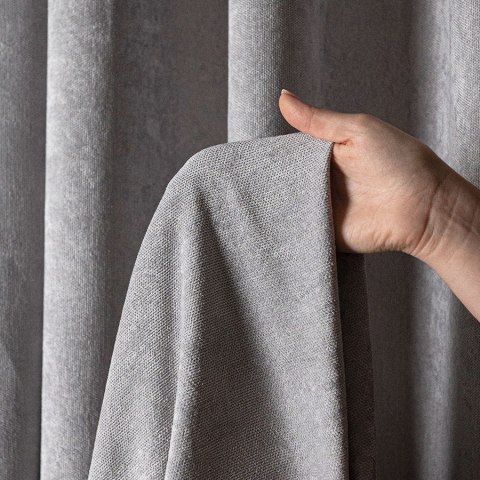 SOFT Zasłona gotowa na przelotkach, szerokość 140cm x wysokość 260cm, kolor 022 jasny szary TD0035/ZGP/022/140260/1