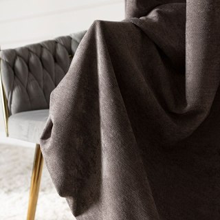 SOFT Zasłona gotowa na przelotkach, szerokość 140cm x wysokość 260cm, kolor 025 szarobrązowy TD0035/ZGP/025/140260/1