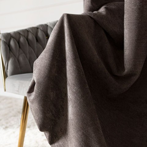 SOFT Zasłona gotowa na przelotkach, szerokość 140cm x wysokość 260cm, kolor 025 szarobrązowy TD0035/ZGP/025/140260/1