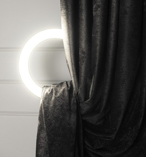 SOFT Zasłona gotowa na przelotkach, szerokość 140cm x wysokość 260cm, kolor 028 czarny TD0035/ZGP/028/140260/1