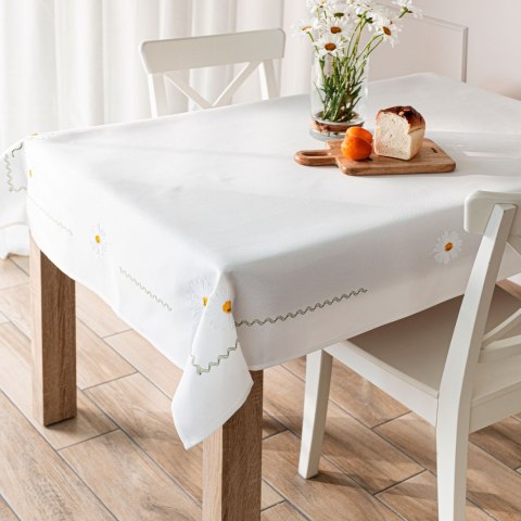 SUMMER Obrus z haftem, szerokość 140cm x wysokość 180cm, kolor 001 biały 192037/KSP/L01/140180/1