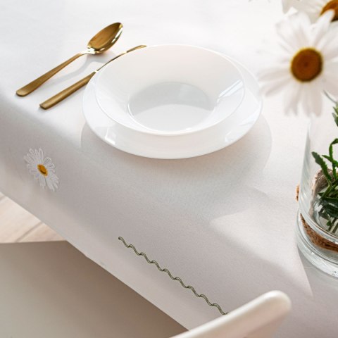 SUMMER Obrus z haftem, szerokość 140cm x wysokość 180cm, kolor 001 biały 192037/KSP/L01/140180/1