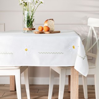 SUMMER Obrus z haftem, szerokość 140cm x wysokość 220cm, kolor 001 biały 192037/KSP/L01/140220/1