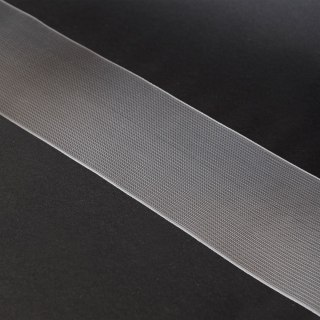 Taśma usztywniająca bez kleju pod przelotki 10cm, marszczenie dowolne, transparentna TASMA0/T18/000/010000/1