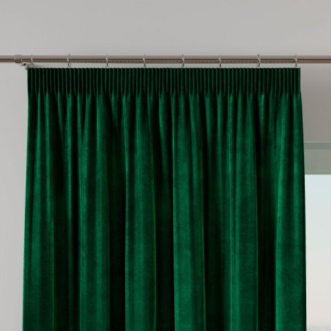 VELVI Zasłona gotowa na taśmie, szerokość 140 x wysokość 230cm, kolor 010 ciemny zielony; butelkowy VELVI0/ZGT/010/140230/1