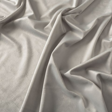 VELVI Zasłona gotowa na taśmie, szerokość 140 x wysokość 230cm, kolor 021 pastelowy szary VELVI0/ZGT/021/140230/1