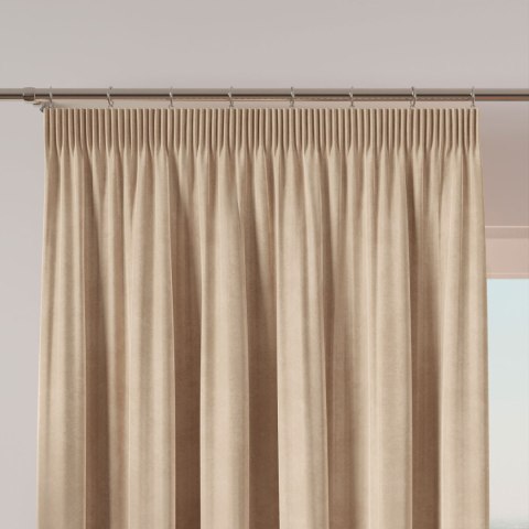 VELVI Zasłona gotowa na taśmie, szerokość 140 x wysokość 250cm, kolor 015 ciemny kremowy VELVI0/ZGT/015/140250/1