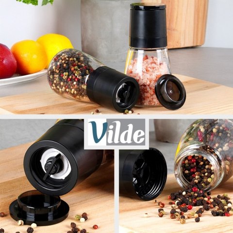 ZESTAW RĘCZNYCH MŁYNKÓW DO PIEPRZU I SOLI SZKLANYCH 259607