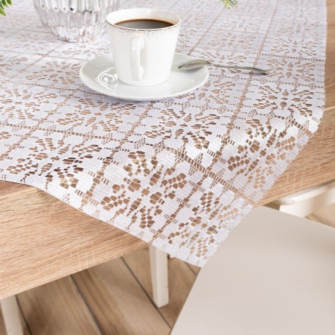 Dzianina żakardowa,szerokość 80cm, kolor biały 001 507615/000/001/000080/1