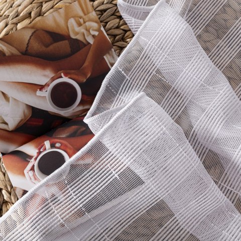 Firanka fantazyjna z ołowianką, wysokość 300cm, kolor 004 biały z białą nitką 001888/OLO/004/000300/1