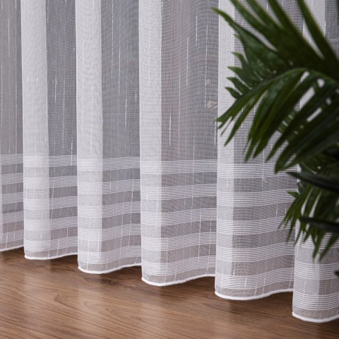 Firanka fantazyjna z ołowianką, wysokość 300cm, kolor 004 biały z białą nitką 001888/OLO/004/000300/1