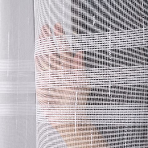 Firanka fantazyjna z ołowianką, wysokość 300cm, kolor 004 biały z białą nitką 001888/OLO/004/000300/1