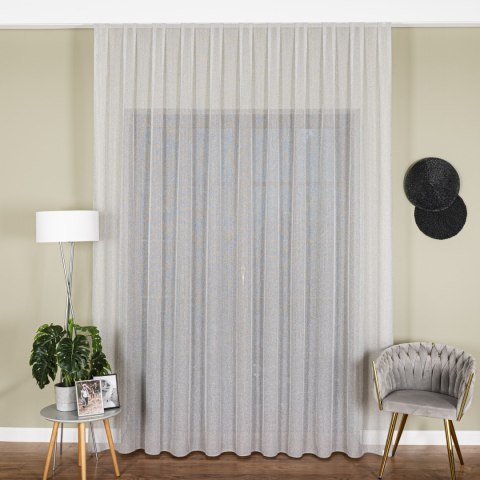 Firanka fantazyjna z ołowianką, wysokość 300cm, kolor 020 szary 002040/OLO/020/000300/1