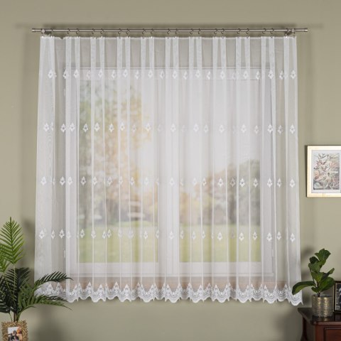 Firanka haftowana na metry FH0040 wysokość 170 cm kolor biały