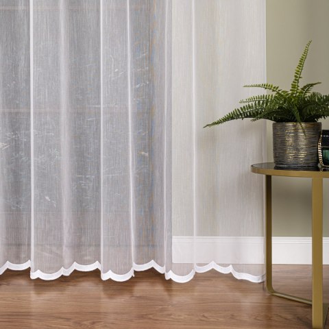 Firanka haftowana, wysokość 300cm, kolor 001 biały FH0050/768/001/000300/1