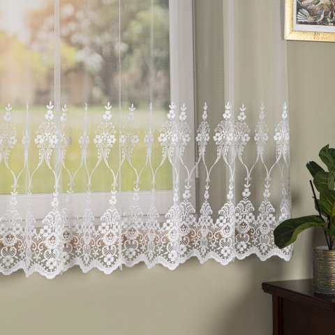 Firanka haftowana na metry FH0036 wysokość 170 cm kolor biały