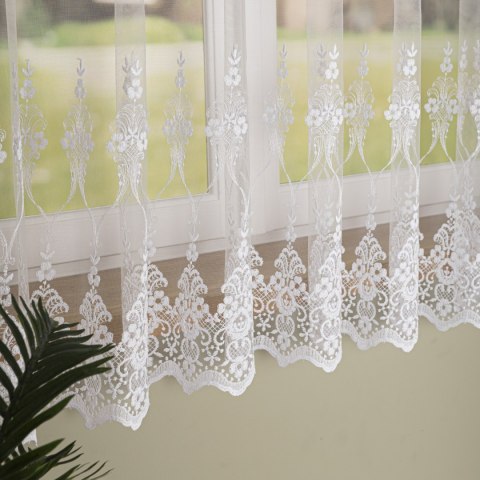 Firanka haftowana na metry FH0036 wysokość 170 cm kolor biały